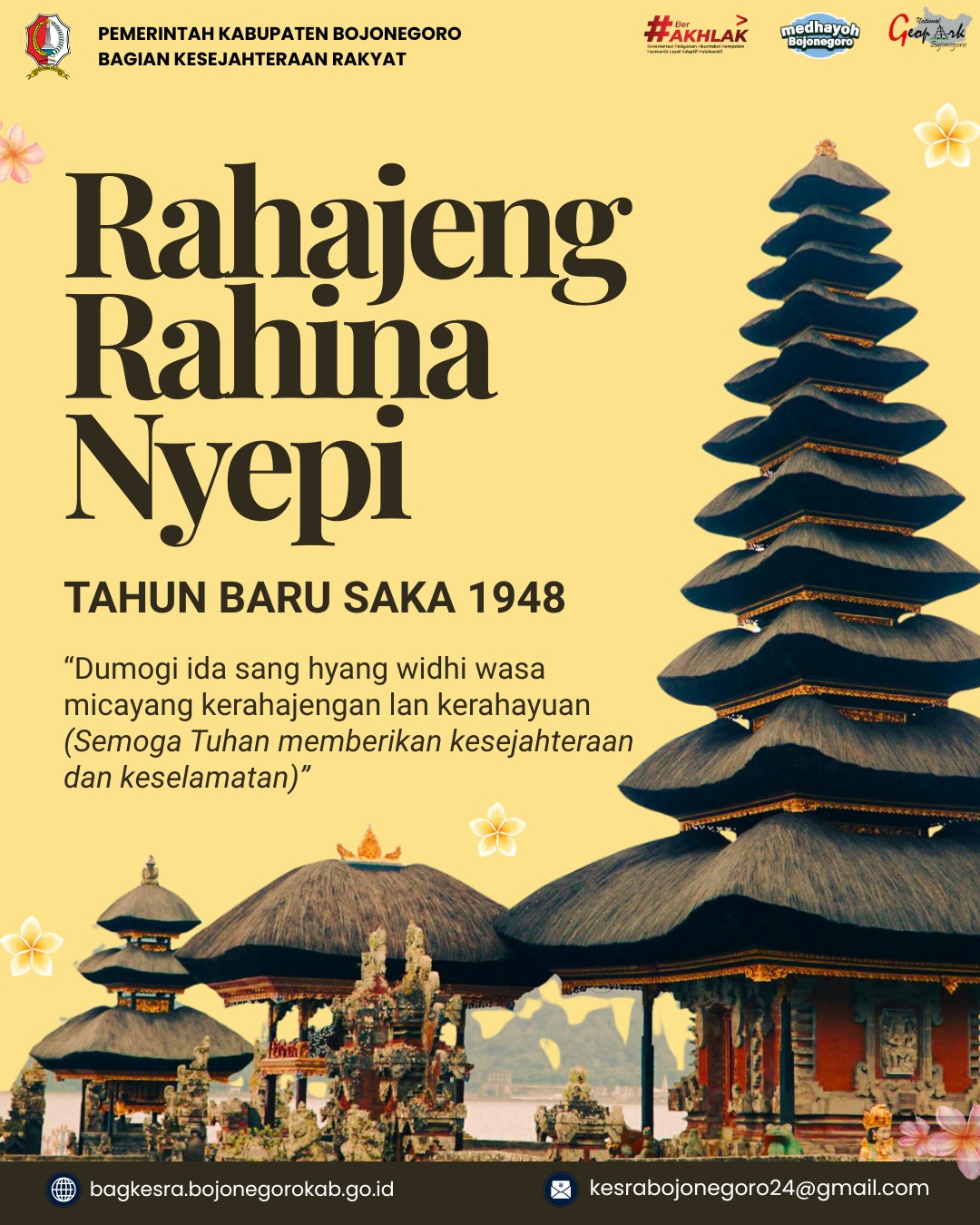 Hening yang Menyapa, Damai yang Menyatu, Selamat Hari Raya Nyepi 2026